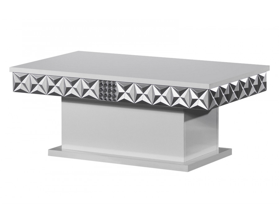 Furnia - Alyans Rectangle Coffee Table in Silver