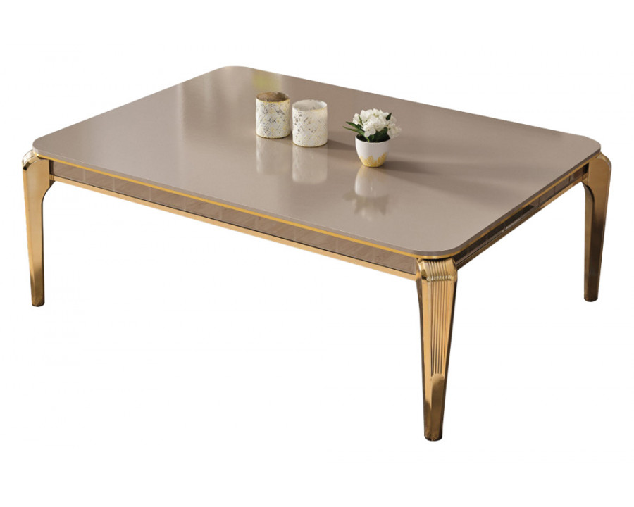 Furnia - Istanbul Rectangle Coffee Table in Gold