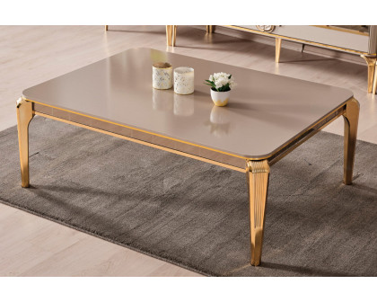 Furnia - Istanbul Rectangle Coffee Table in Gold