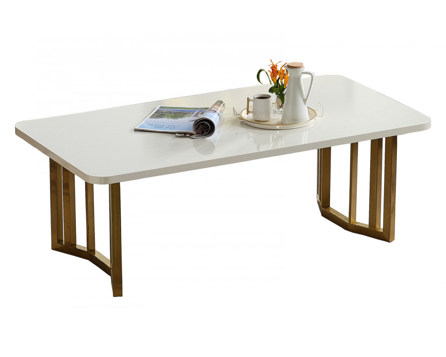 Furnia - Marsel Rectangle Coffee Table in White