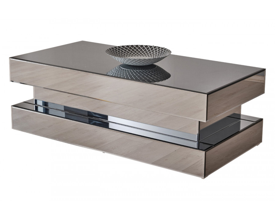 Furnia - Moon Rectangle Coffee Table in Silver