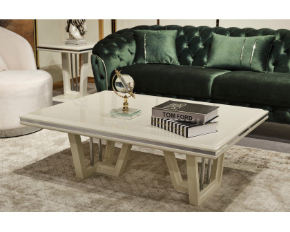 Furnia - Nova Rectangle Coffee Table in White