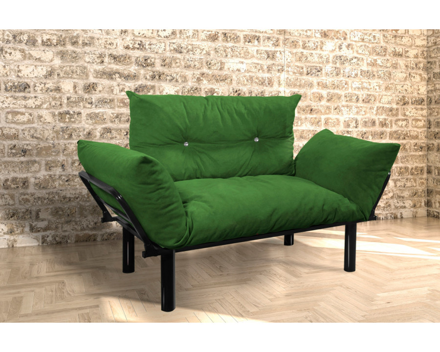 Furnia Ada Stationary Loveseat - Green, Fabric