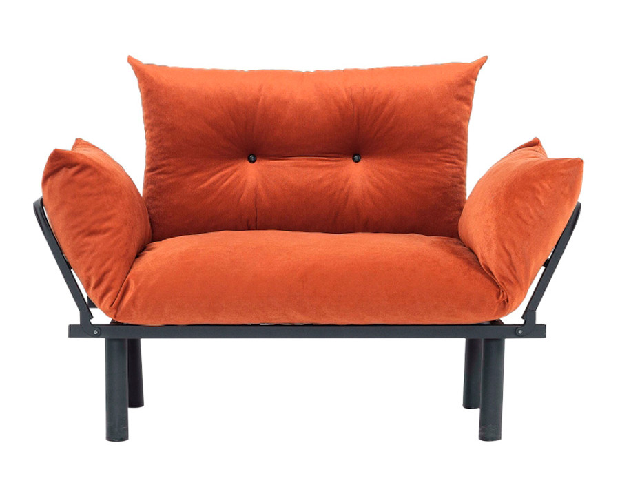 Furnia Sona Stationary Loveseat - Orange, Fabric