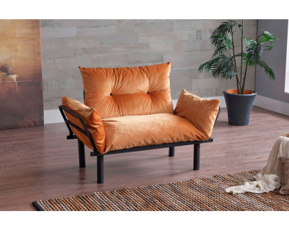 Furnia Sona Stationary Loveseat - Mustard, Fabric