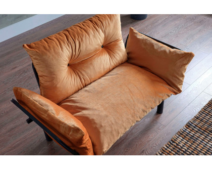 Furnia Sona Stationary Loveseat - Mustard, Fabric