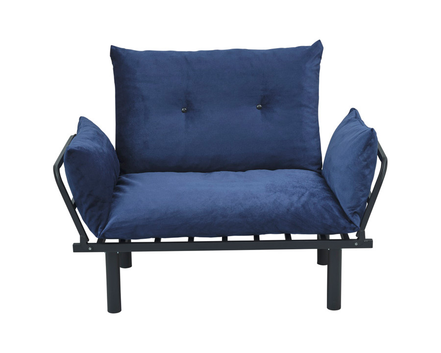 Furnia Sona Stationary Loveseat - Blue, Fabric