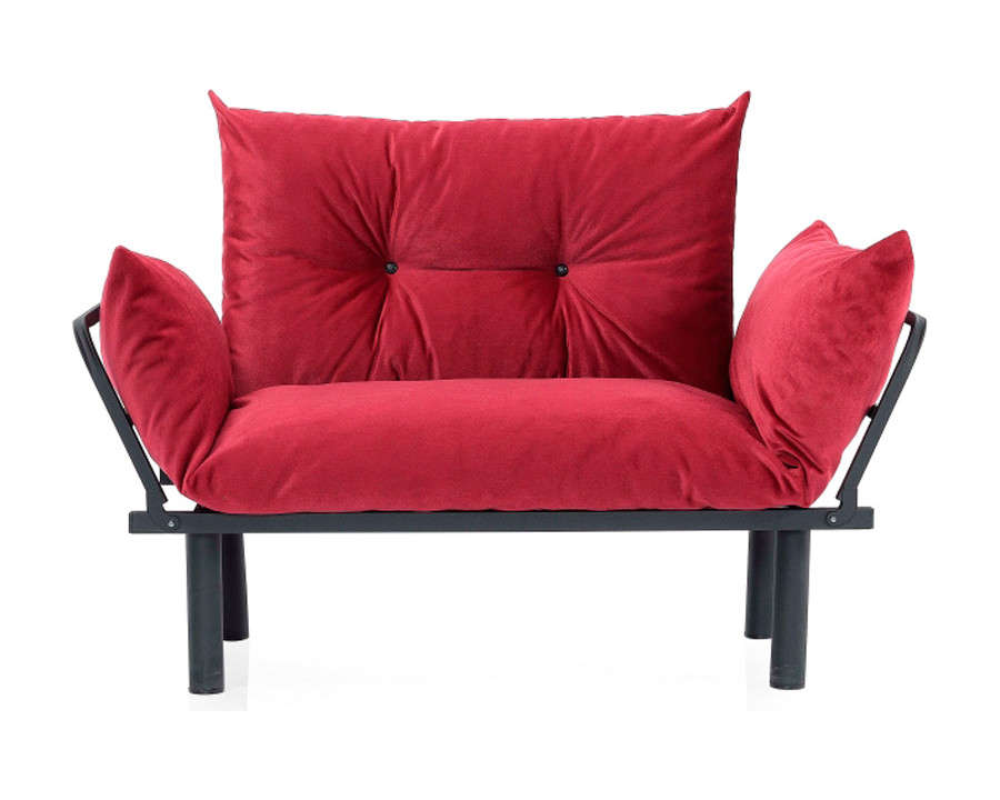 Furnia Sona Stationary Loveseat - Red, Fabric