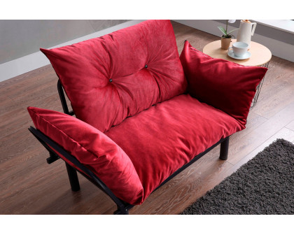 Furnia Sona Stationary Loveseat - Red, Fabric