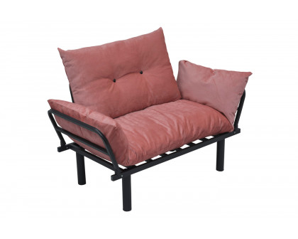 Furnia Sona Stationary Loveseat - Pink, Fabric