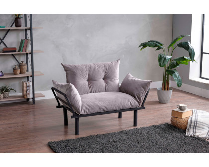 Furnia Sona Stationary Loveseat - Gray, Fabric