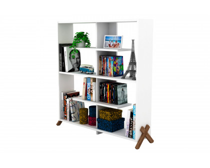 Furnia Kipp Bookcase - Walnut/White, Wood