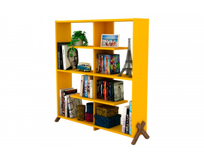 Furnia Kipp Bookcase - Walnut/Yellow, Wood