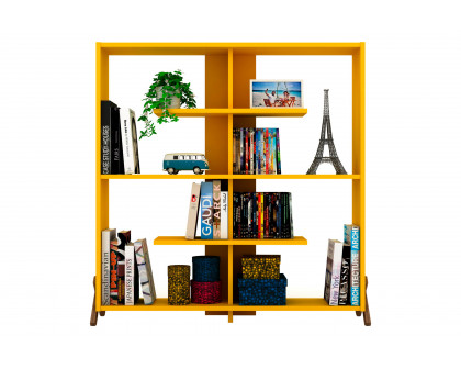 Furnia Kipp Bookcase - Walnut/Yellow, Wood