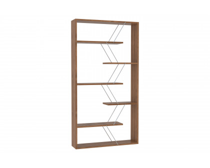 Furnia Tars Bookcase - Walnut/Chrome, Wood