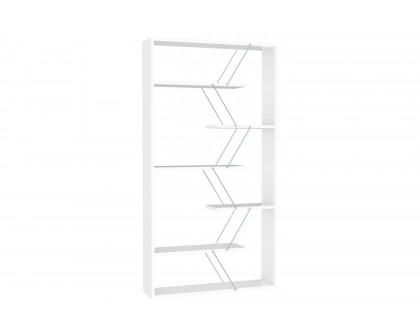 Furnia Tars Bookcase - White/Chrome, Wood