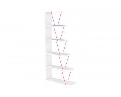 Furnia Tars Mini Bookcase - White/Pink, Wood