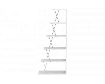 Furnia Tars Mini Bookcase - White/Chrome, Wood