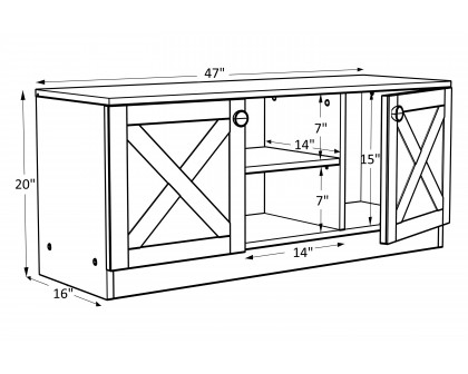 Furnia - Coastal TV Unit in White, Wood