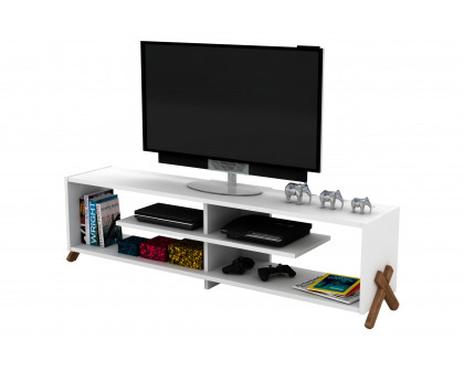 Furnia Kipp TV Unit - Walnut/White, Wood