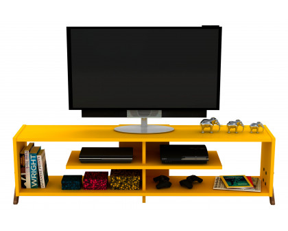 Furnia Kipp TV Unit - Walnut/Yellow, Wood