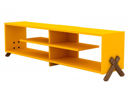 Furnia Kipp TV Unit - Walnut/Yellow, Wood