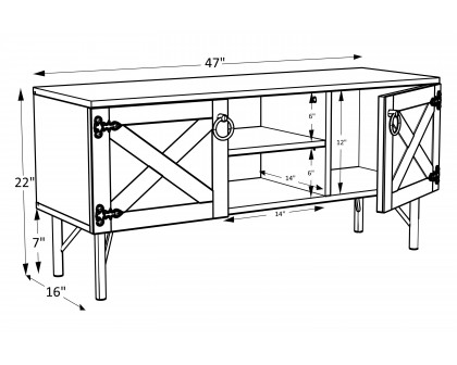 Furnia - Loft TV Unit in Brown, Wood