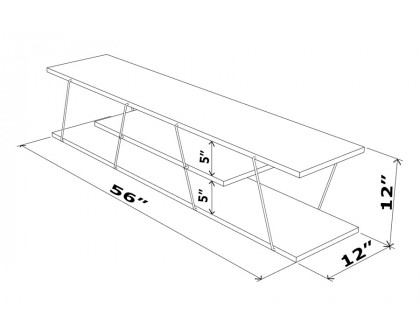 Furnia Tars TV Unit - White/Chrome, Wood