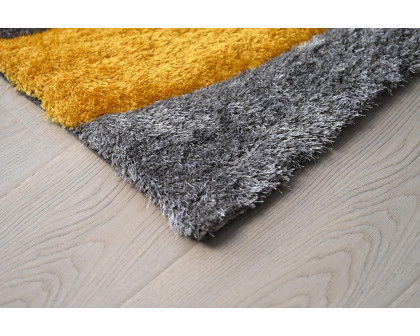 Furnings Rona Gray 3D Shag Rug - 7'L x 5'W x 1"H