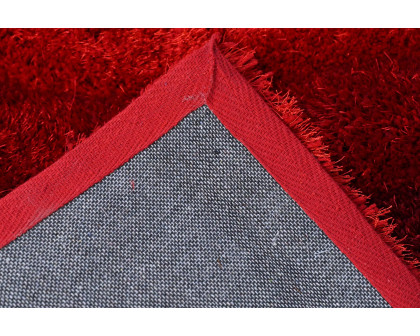 Furnings Nina 3D Red Shag Rug - 7'L x 5'W x 1"H