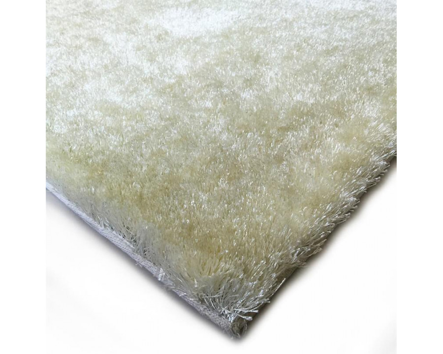 Furnings Fuzzy White Area Rug - 3'L x 2'W x 1"H