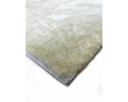 Furnings Fuzzy White Area Rug - 3'L x 2'W x 1"H