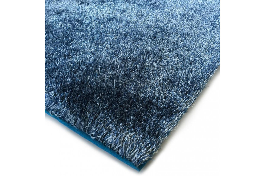 Furnings™ Fuzzy Two Tone Blue Area Rug - 7'L x 5'W x 1"H