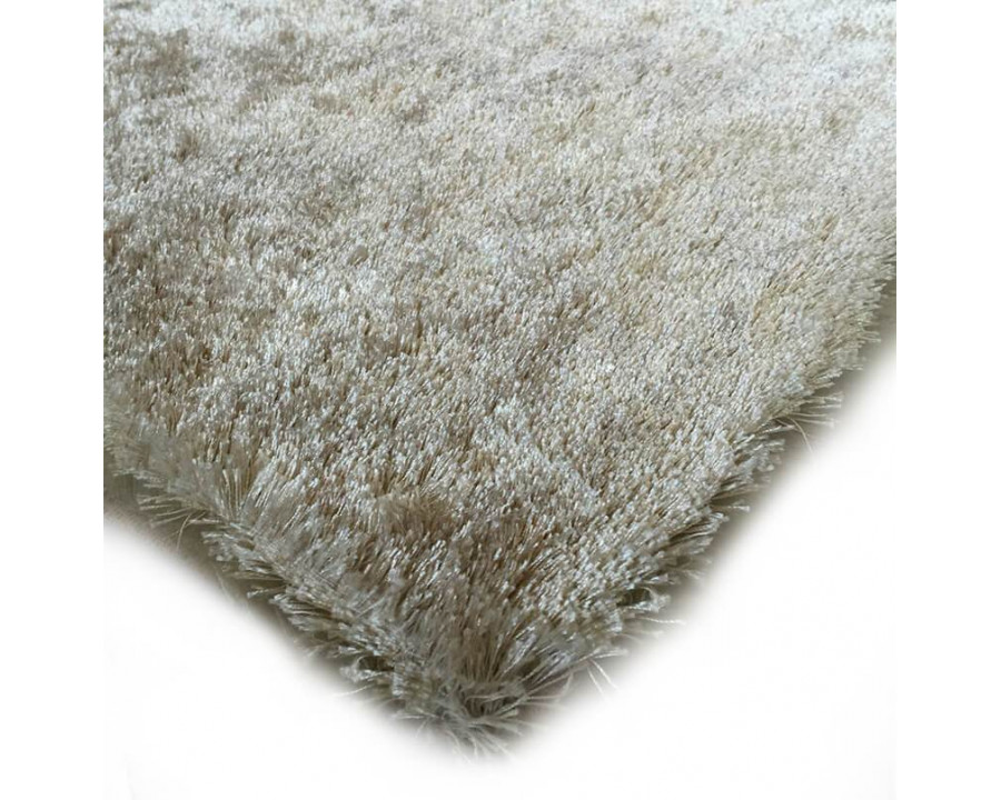 Furnings Fuzzy Beige Area Rug - 3'L x 2'W x 1"H