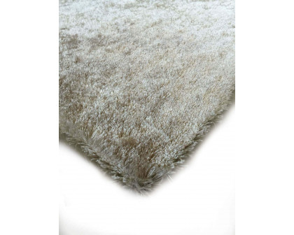 Furnings Fuzzy Beige Area Rug - 3'L x 2'W x 1"H