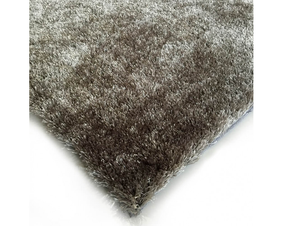 Furnings Fuzzy Silver Area Rug - 3'L x 2'W x 1"H