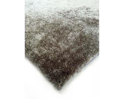 Furnings Fuzzy Silver Area Rug - 3'L x 2'W x 1"H