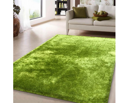 Furnings™ Fuzzy Lime Area Rug - 3'L x 2'W x 1"H