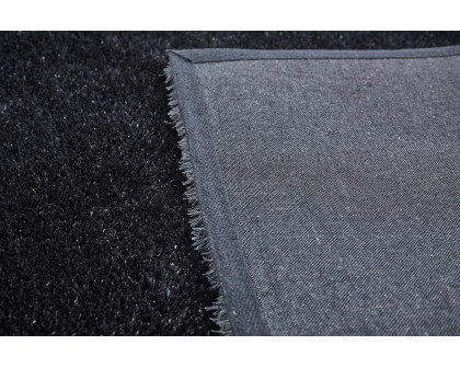 Furnings Fuzzy Gray Area Rug - 3'L x 2'W x 1"H