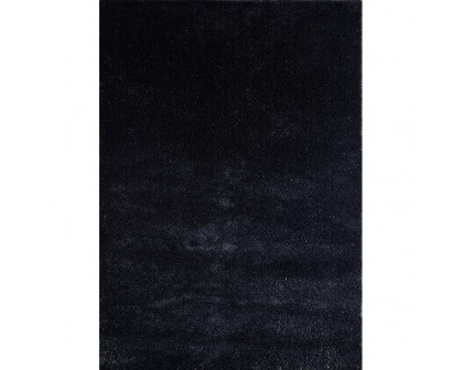 Furnings Fuzzy Gray Area Rug - 3'L x 2'W x 1"H