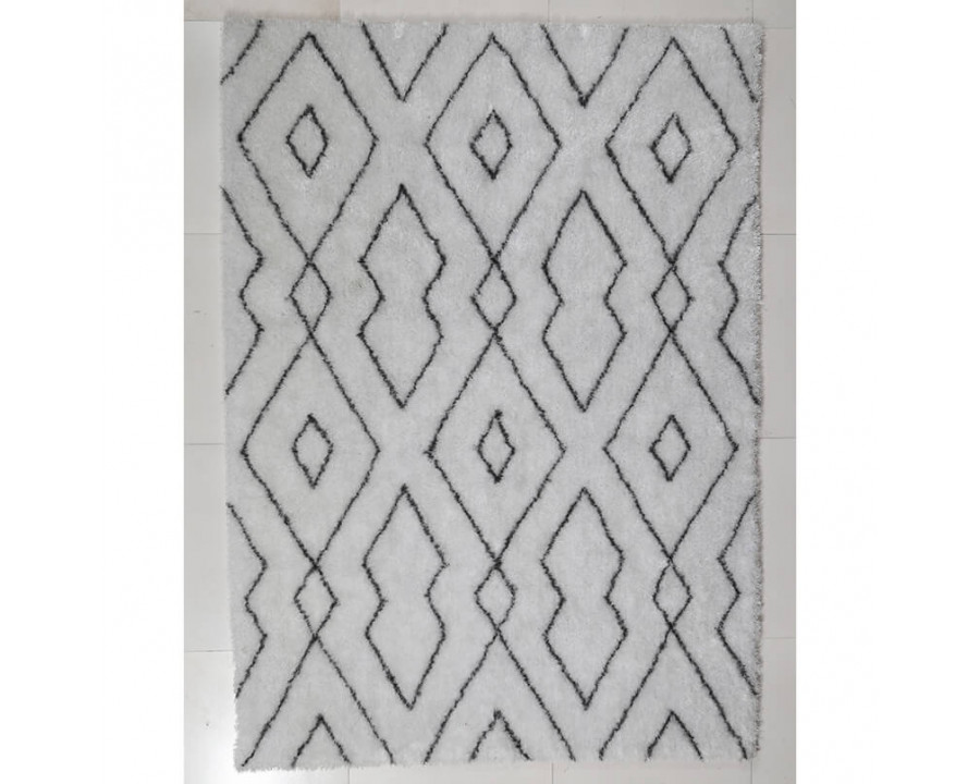 Furnings - Aria Diamond Print Shag Area Rug