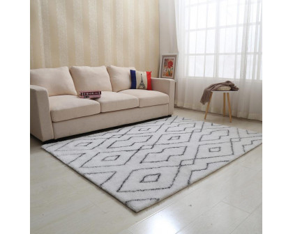 Furnings - Aria Diamond Print Shag Area Rug