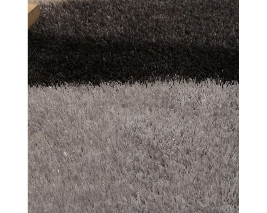 Furnings Aria Soft Pile Shag Area Rug Gray Print - 3'L x 2'W x 1"H