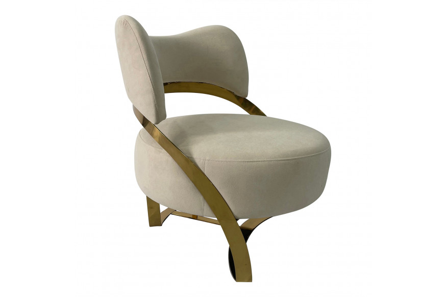 Furnings™ - Light Beige and Gold Sofa Chair