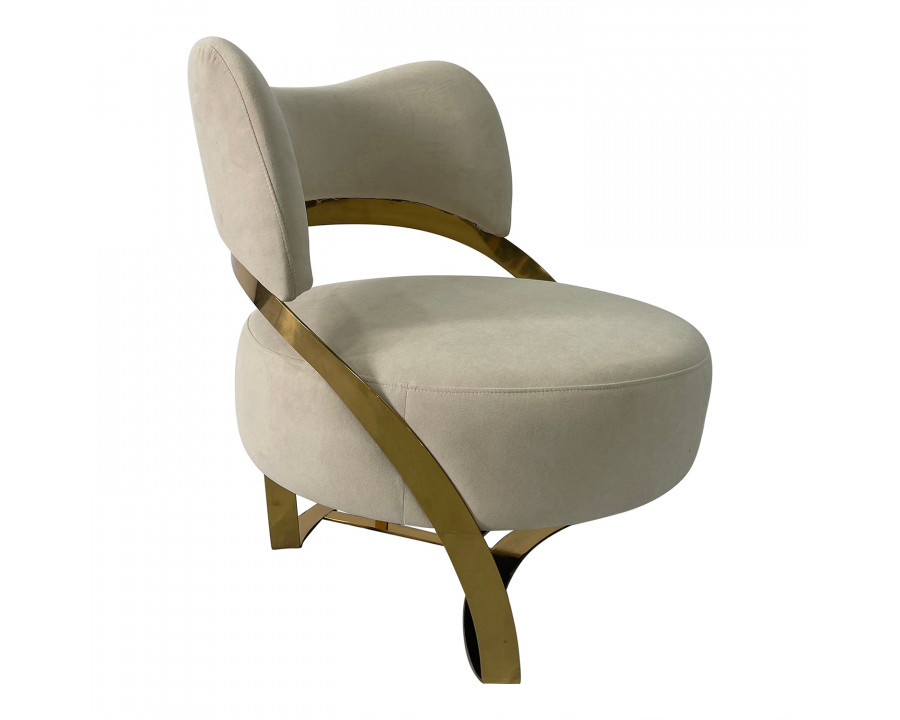 Furnings - Light Beige and Gold Sofa Chair