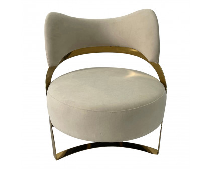 Furnings™ - Light Beige and Gold Sofa Chair