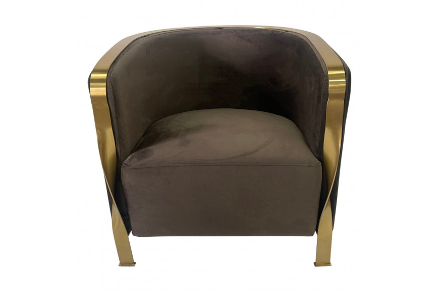 Furnings™ - Brown and Gold Sofa Chair