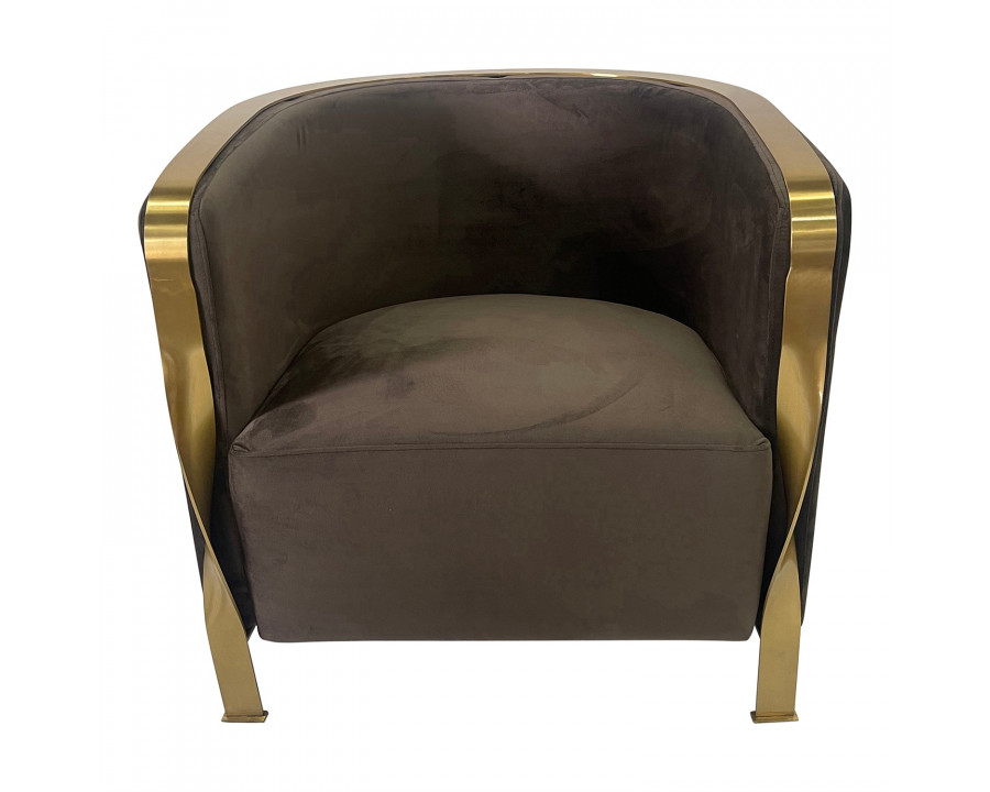 Furnings - Brown and Gold Sofa Chair