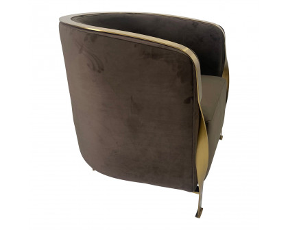 Furnings™ - Brown and Gold Sofa Chair