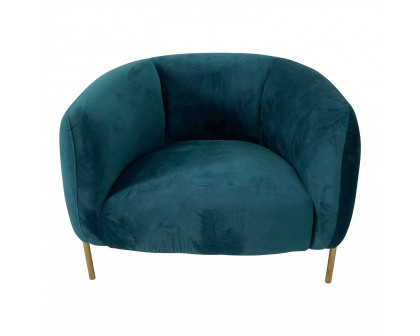 Furnings™ - Dark Slate Gray and Gold Sofa Chair